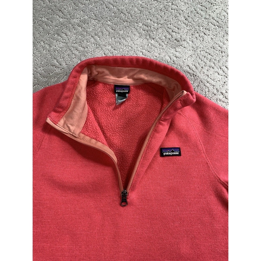 Patagonia Better Sweater 1/4 Zip Youth XL 14 Pink Fleece Pullover - Picture 3 of 10